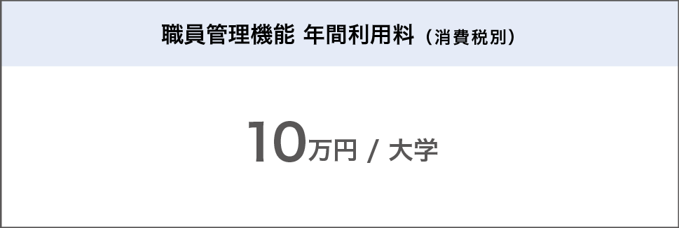 職員管理機能 年間利用料